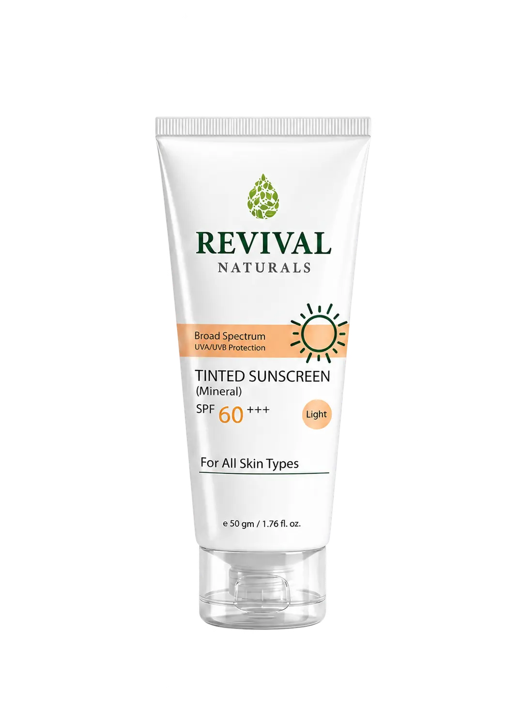 c8e88f43-1b3f-4872-9d24-2354db92d7dc Revival Naturals Tinted Sunscreen SPF 60 - Image 1
